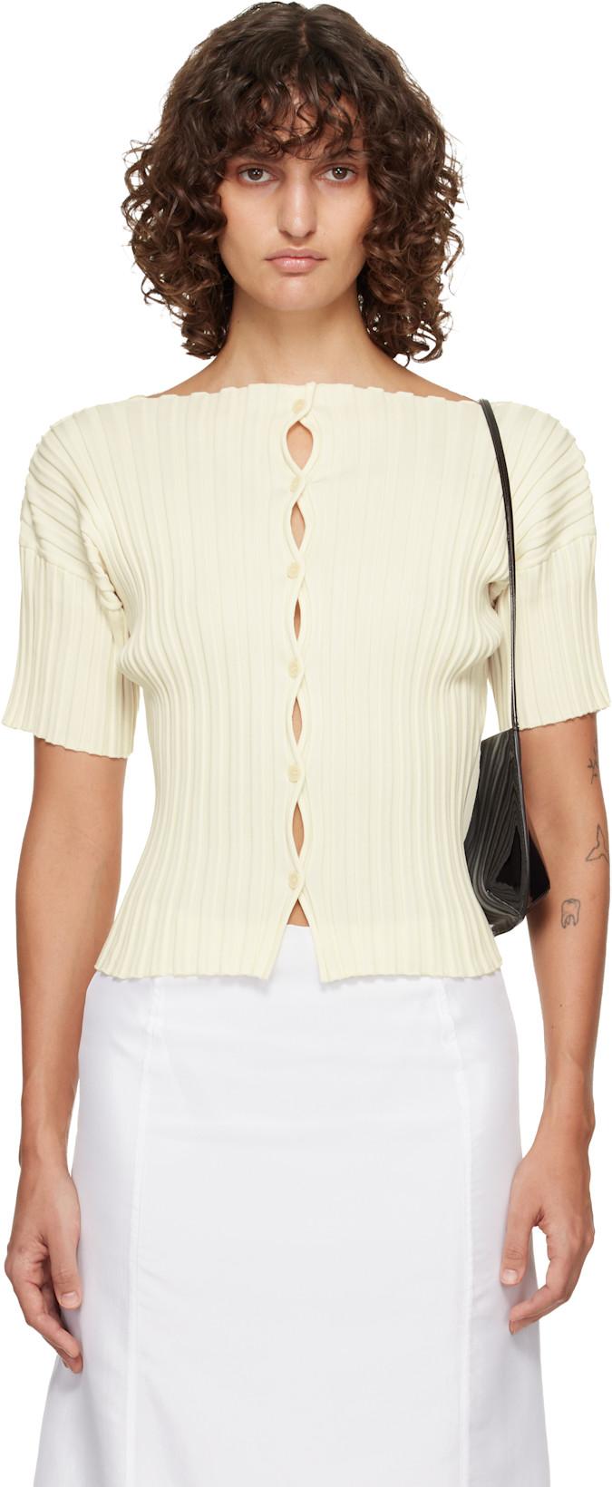 Off-White Millie Knit Short Cardigan by LE17SEPTEMBRE