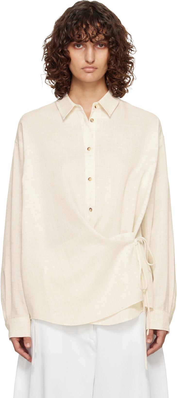 Off-White Side Twisted Shirt by LE17SEPTEMBRE