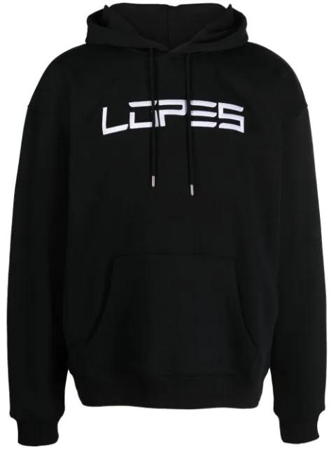 appliqué-logo long-sleeve hoodie by LEANDRO LOPES
