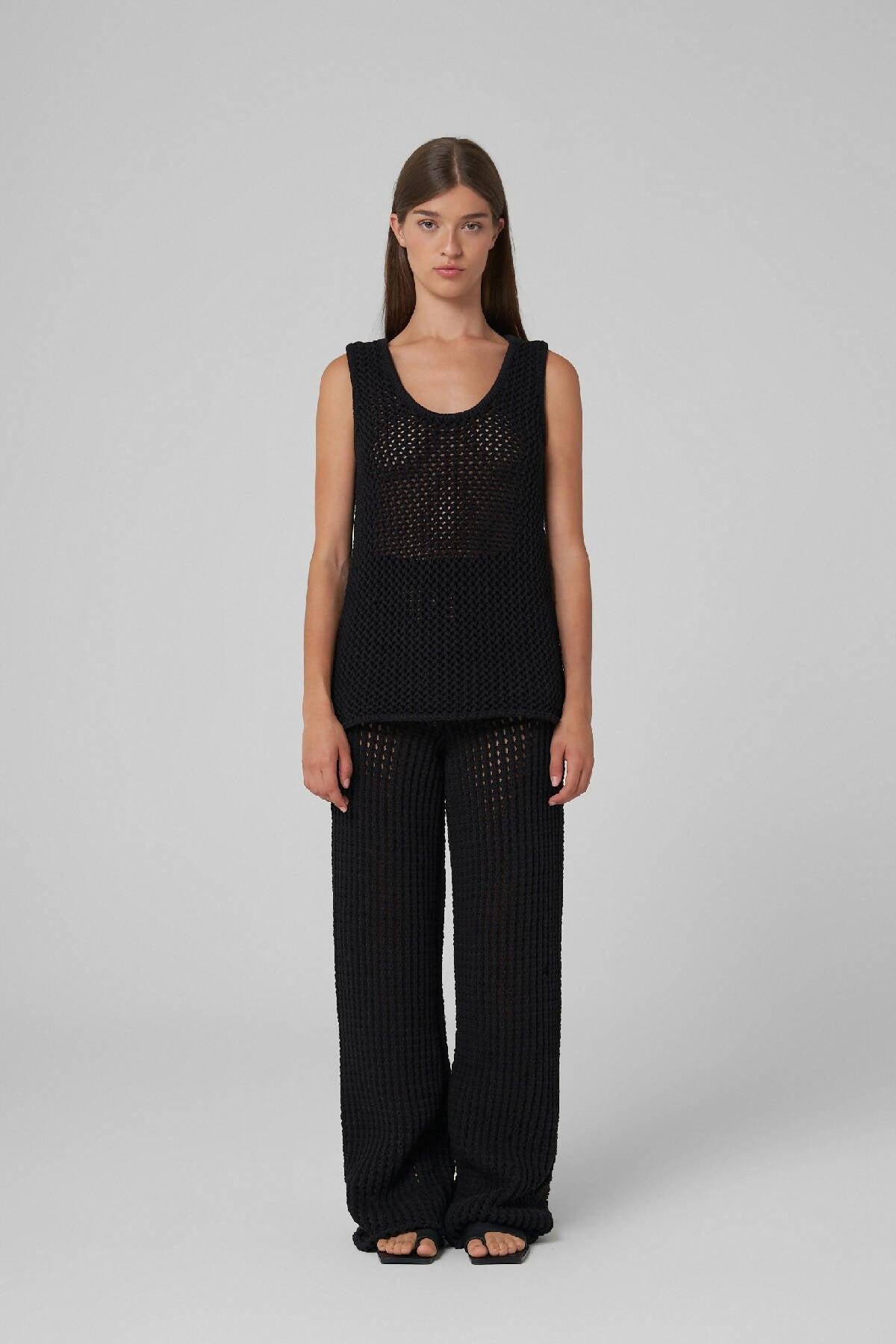 MARYAM open knit pants by LEAP CONCEPT