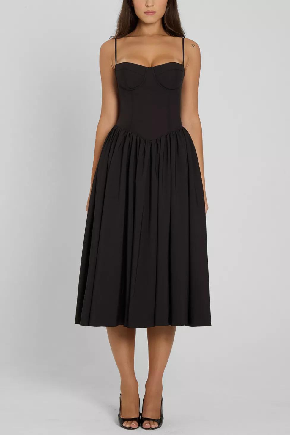 LEAU Ballerina Bustier Midi Dress by LEAU