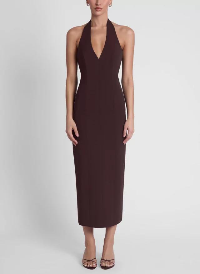 LEAU Helena Halter Midi Dress by LEAU