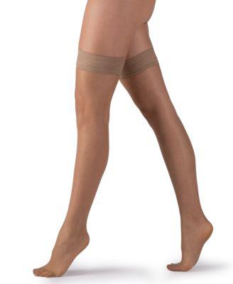 Italian Made Matte Silk Sheer Plain Thigh Highs by LECHERY Italian Made Matte Silk Sheer Plain Thigh Highs by LECHERY