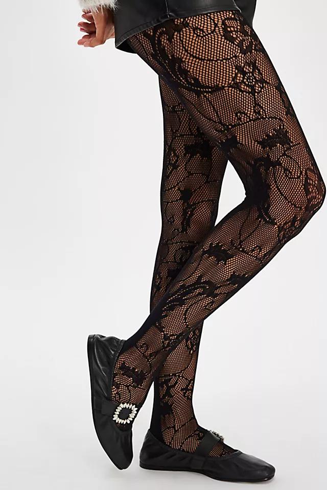 LECHERY® Floral Net Tights by LECHERY