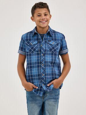 Boy's Chambray Plaid Button Down Shirt | Boy's Boys | Lee® | Shipping to Canada by LEE JEANS