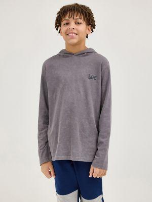 Boy's Oil Wash Hooded Jersey Logo Tee | Boy's Boys | Lee® by LEE JEANS
