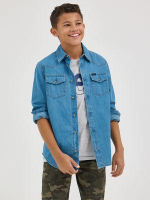 Boy's Western Denim Button Down Shirt | Boy's Boys | Lee® by LEE JEANS
