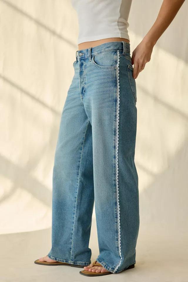 Lee Lace Side Seam Low-Slung Slouch Jeans by LEE JEANS