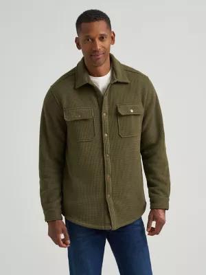 Men's Chunky Waffle Sherpa Lined Shirt Jacket | Men's Jackets & Outerwear | Lee® | Shipping to Canada by LEE JEANS