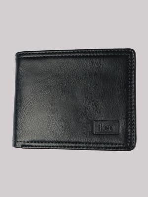 Mens Embossed logo Tumbled Bifold Wallet:Black:One Size | Men's Luggage & Accessories | Lee® by LEE JEANS