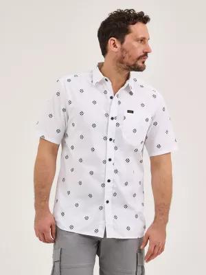 Men's Extreme Motion All Purpose Short Sleeve Print Button Down Shirt | Men's Tops & Tees | Lee® by LEE JEANS