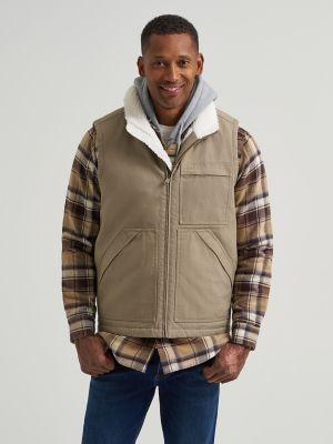Men's Full Zip Sherpa Lined Canvas Vest | Men's Jackets & Outerwear | Lee® | Shipping to Canada by LEE JEANS