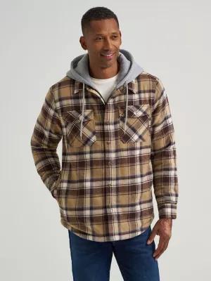 Men's Hooded Sherpa Lined Shirt Jacket | Men's Jackets & Outerwear | Lee® by LEE JEANS