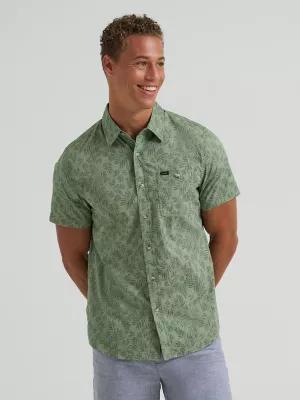Men's Leaves Print One Pocket Button Down Shirt | Men's Tops & Tees | Lee® by LEE JEANS