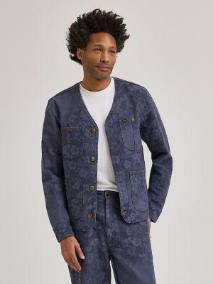Men's Lee® x Paul Smith Jacquard Collarless Chore Coat | Men's Jackets & Outerwear | Lee® by LEE JEANS
