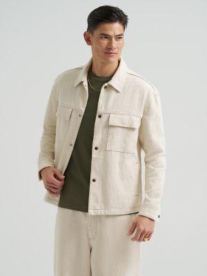 Men's Oversized Jacquard Snap Front Shirt | Men's Tops & Tees | Lee® by LEE JEANS