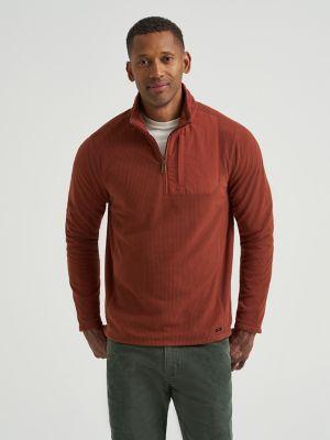 Men's Polar Fleece Quarter Zip Mock Neck Sweater | Men's Tops & Tees | Lee® by LEE JEANS