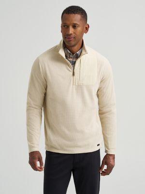 Men's Polar Fleece Quarter Zip Mock Neck Sweater | Men's Tops & Tees | Lee® | Shipping to Canada by LEE JEANS