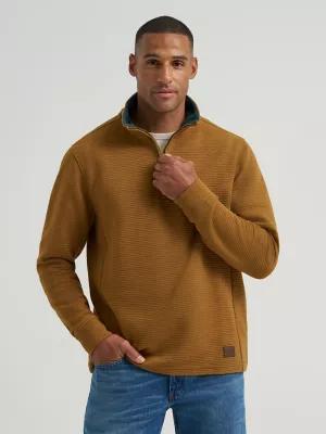 Men's Ribbed Quarter Zip Mock Neck Sweater | Men's Tops & Tees | Lee® | Shipping to Canada by LEE JEANS