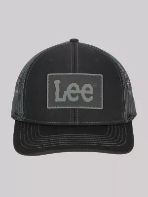Mens Rubber Logo Patch Trucker Hat:Black:One Size | Men's Luggage & Accessories | Lee® by LEE JEANS