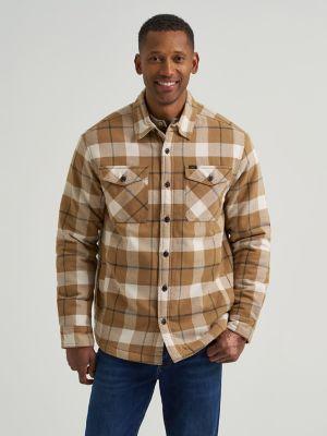 Men's Sherpa Lined Flannel Shirt Jacket | Men's Tops & Tees | Lee® by LEE JEANS
