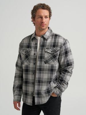 Men's Sherpa Lined Flannel Shirt Jacket | Men's Tops & Tees | Lee® | Shipping to Canada by LEE JEANS