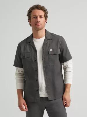 Men's Short Sleeve Relaxed Fit Button Down Workshirt | Men's Tops & Tees | Lee® by LEE JEANS