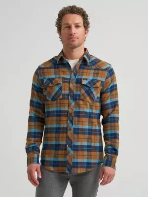 Men's Stretch Flannel Western Plaid Shirt | Men's Tops & Tees | Lee® by LEE JEANS