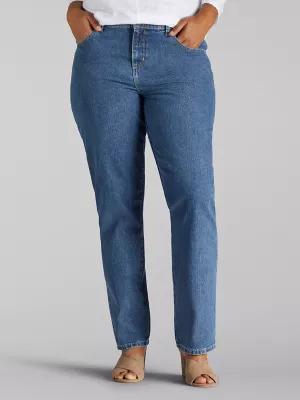 Women’s 100% Cotton Relaxed Fit Straight Leg Jean (Plus) | Women's Jeans | Lee® by LEE JEANS
