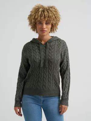 Women's Cable Knit Hooded Sweater | Women's Tops & Tees | Lee® by LEE JEANS