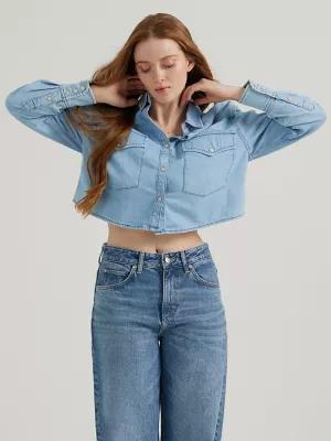 Women's Cropped Western Overshirt | Women's Tops & Tees | Lee® by LEE JEANS