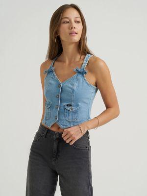 Women's Denim Bow Vest | Women's Tops & Tees | Lee® by LEE JEANS