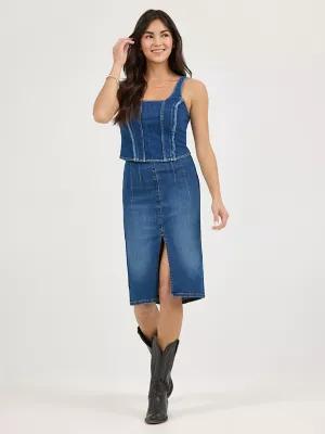 Women's High Rise Front Slit Pull On Skirt | Women's Skirts & Dresses | Lee® | Shipping to Canada by LEE JEANS