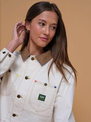 Women's Lee® x Crayola® Ecru Crop Chore Jacket | Women's Jackets & Outerwear | Lee® | Shipping to Canada by LEE JEANS