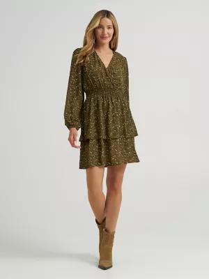 Women's Long Sleeve Floral Ruffle Dress | Women's Skirts & Dresses | Lee® | Shipping to Canada by LEE JEANS