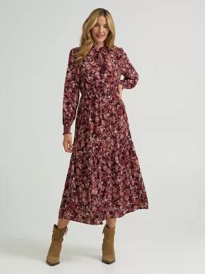 Women's Long Sleeve Printed Maxi Dress | Women's Skirts & Dresses | Lee® by LEE JEANS