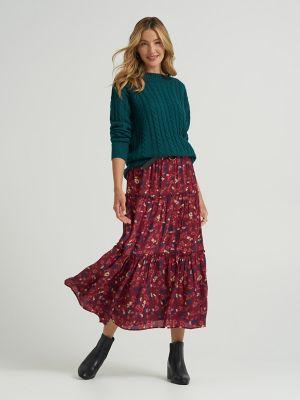 Women's Long Tiered Floral Skirt | Women's Skirts & Dresses | Lee® | Shipping to Canada by LEE JEANS