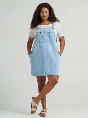 Women's Loose Bib Denim Overall Dress (Plus) | Women's Skirts & Dresses | Lee® by LEE JEANS