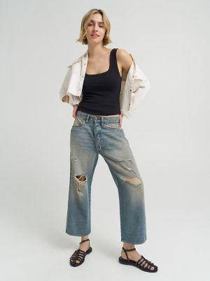Women's Loose Crop Button-Fly Jean | Women's Capris & Crops | Lee® | Shipping to Canada by LEE JEANS