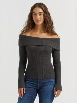 Women's Off The Shoulder Ribbed Sweater | Women's Tops & Tees | Lee® by LEE JEANS