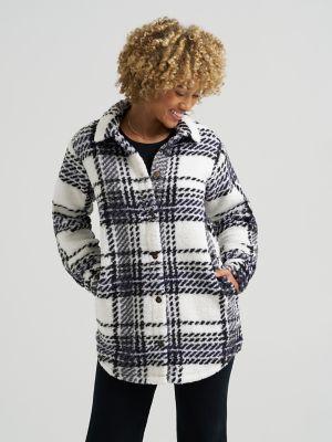 Women's Plaid Sherpa Shacket | Women's Tops & Tees | Lee® | Shipping to Canada by LEE JEANS