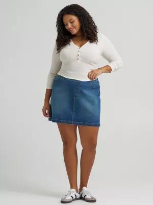 Women's Pull On Denim Skort (Plus) | Women's Skirts & Dresses | Lee® by LEE JEANS