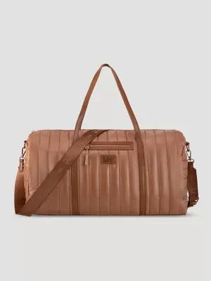 Womens Quilted Puffer Duffle Bag:Brown:One Size | Women's Luggage & Accessories | Lee® | Shipping to Canada by LEE JEANS