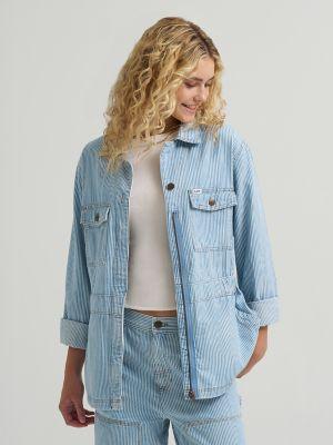 Women's Railroad Stripe Utility Jacket | Women's Jackets & Outerwear | Lee® by LEE JEANS