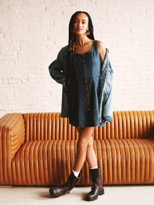 Women's Seamed Denim Mini Dress | Women's Skirts & Dresses | Lee® | Shipping to Canada by LEE JEANS