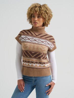 Women's Sleeveless Turtleneck Sweater Vest | Women's Tops & Tees | Lee® by LEE JEANS