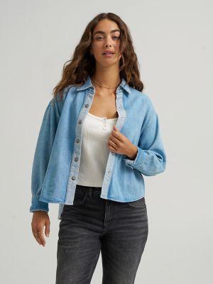 Women's Two Toned Denim Snap Front Shirt | Women's Tops & Tees | Lee® by LEE JEANS