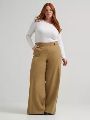 Women's Ultra Lux Comfort Any Wear Wide Leg Pant (Plus) | Women's Pants | Lee® | Shipping to Canada by LEE JEANS