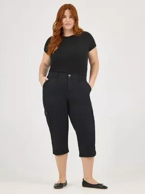 Women's Ultra Lux Comfort with Flex-To-Go Relaxed Fit Cargo Capri (Plus) | Women's Capris & Crops | Lee® | Shipping to Canada by LEE JEANS