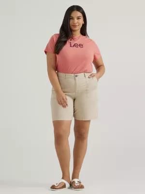 Women's Ultra Lux Comfort with Flex-To-Go Relaxed Fit Utility Bermuda (Plus) | Women's Shorts | Lee® | Shipping to Canada by LEE JEANS
